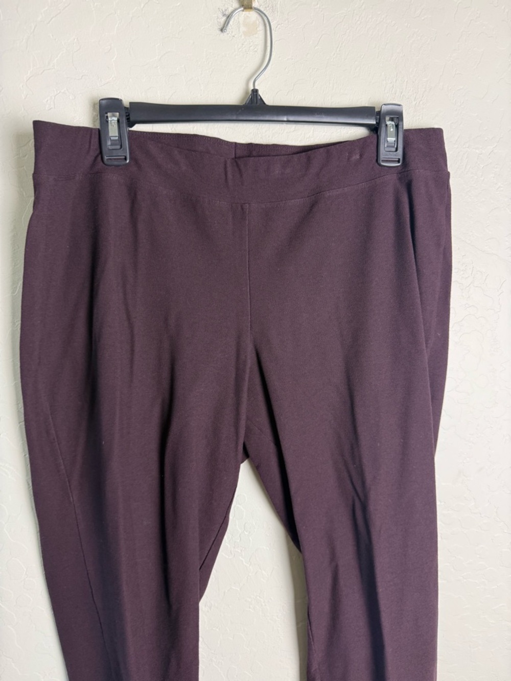 Eileen Fisher Washable Stretch Crepe Slim Ankle Pant Cassis Purple Large TK - Picture 4 of 16